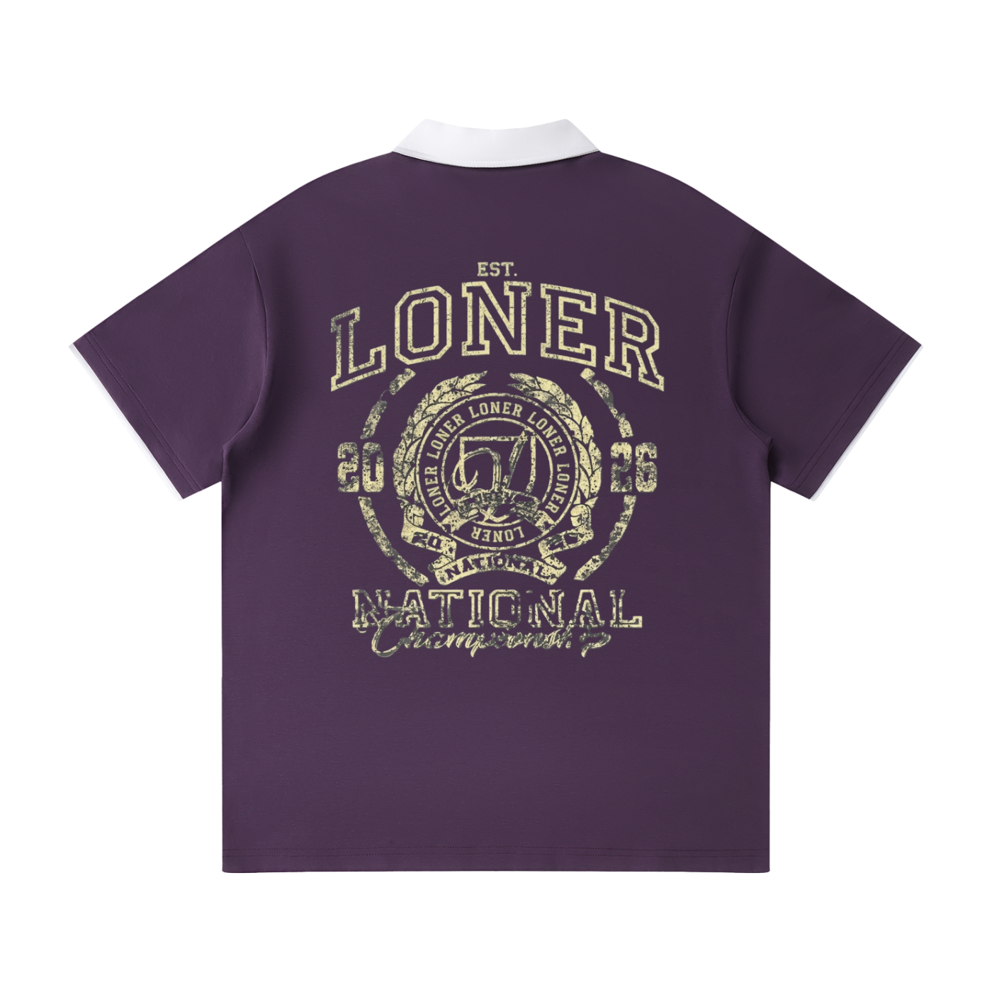 Contrast Collar Raglan Polo Shirt