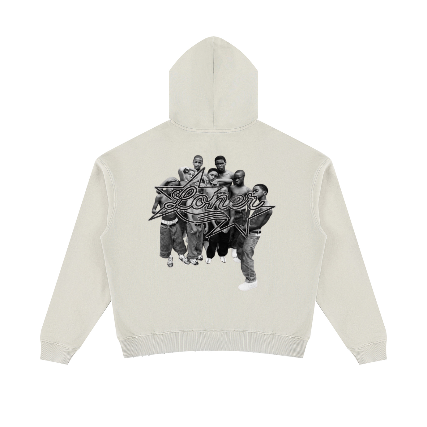 Unisex Mineral Wash Distressed Hoodie