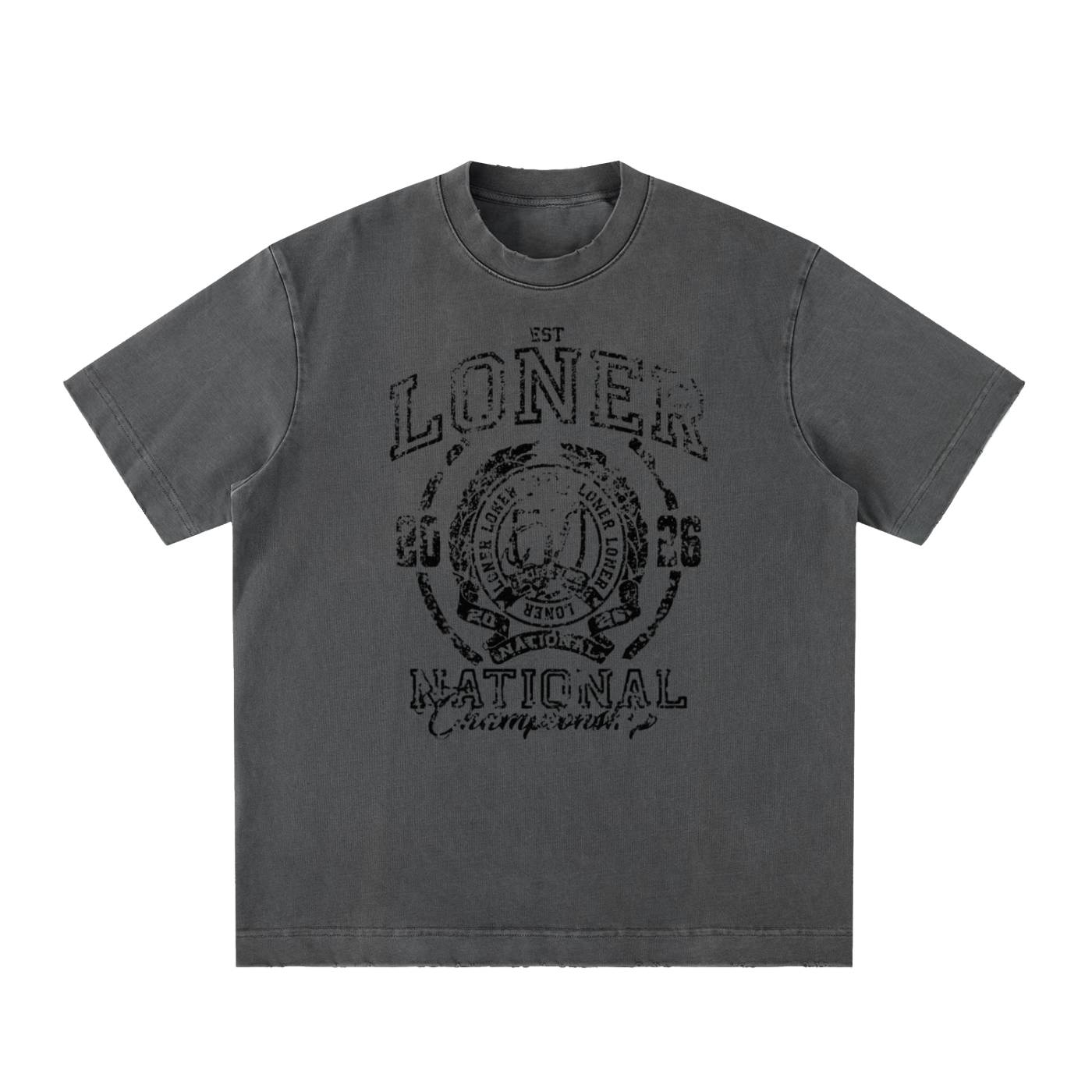 Heavyweight Vintage Washed Frayed T-Shirt