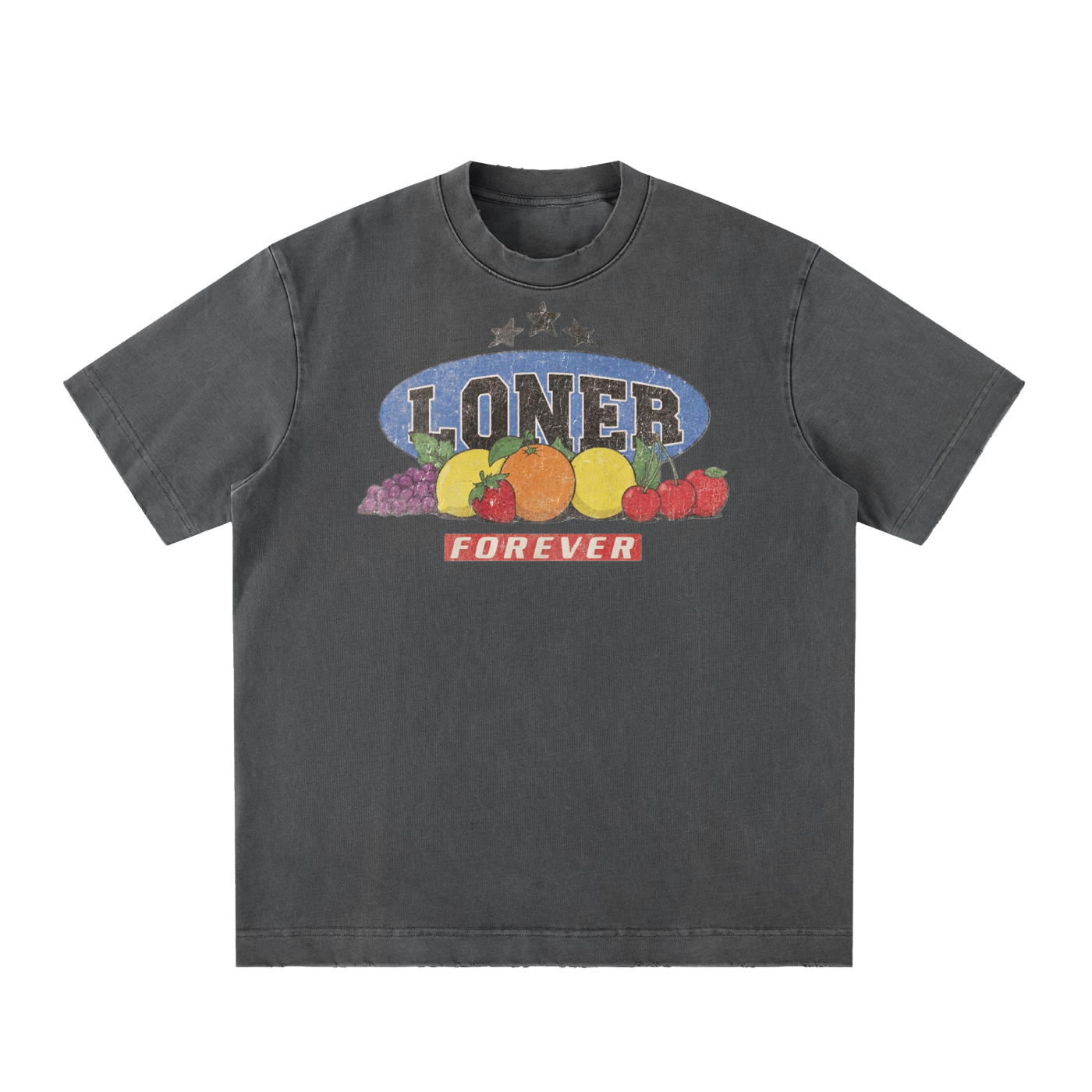 Heavyweight Vintage Washed Frayed T-Shirt