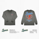 Loner "178 World Tour" Vintage Wash Long Sleeve Graphic Tee – Heavyweight Cotton Streetwear