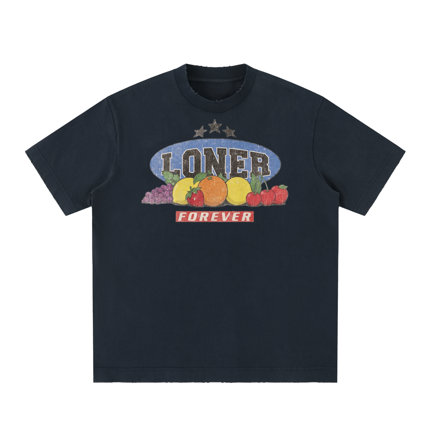 Heavyweight Vintage Washed Frayed T-Shirt