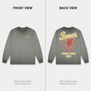 Loner "178 World Tour" Vintage Wash Long Sleeve Graphic Tee – Heavyweight Cotton Streetwear