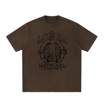 Heavyweight Vintage Washed Frayed T-Shirt