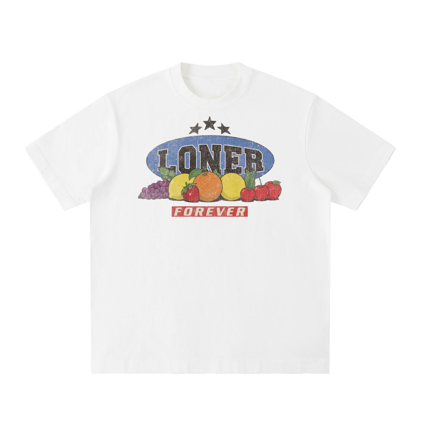 Heavyweight Vintage Washed Frayed T-Shirt