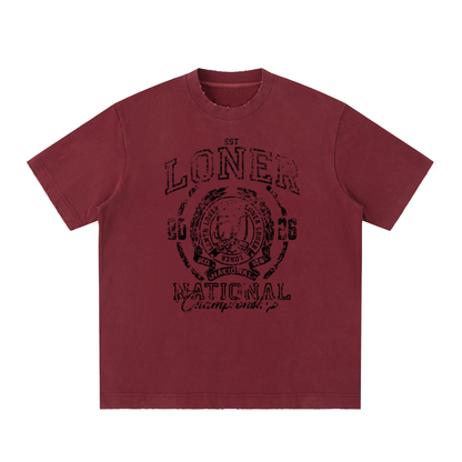 Heavyweight Vintage Washed Frayed T-Shirt
