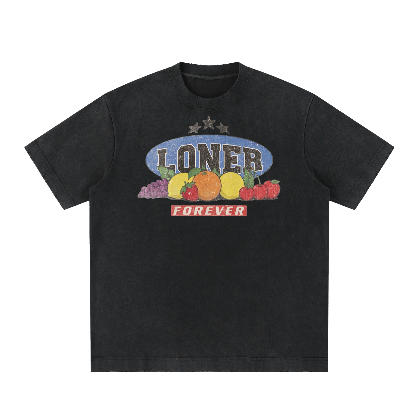 Heavyweight Vintage Washed Frayed T-Shirt
