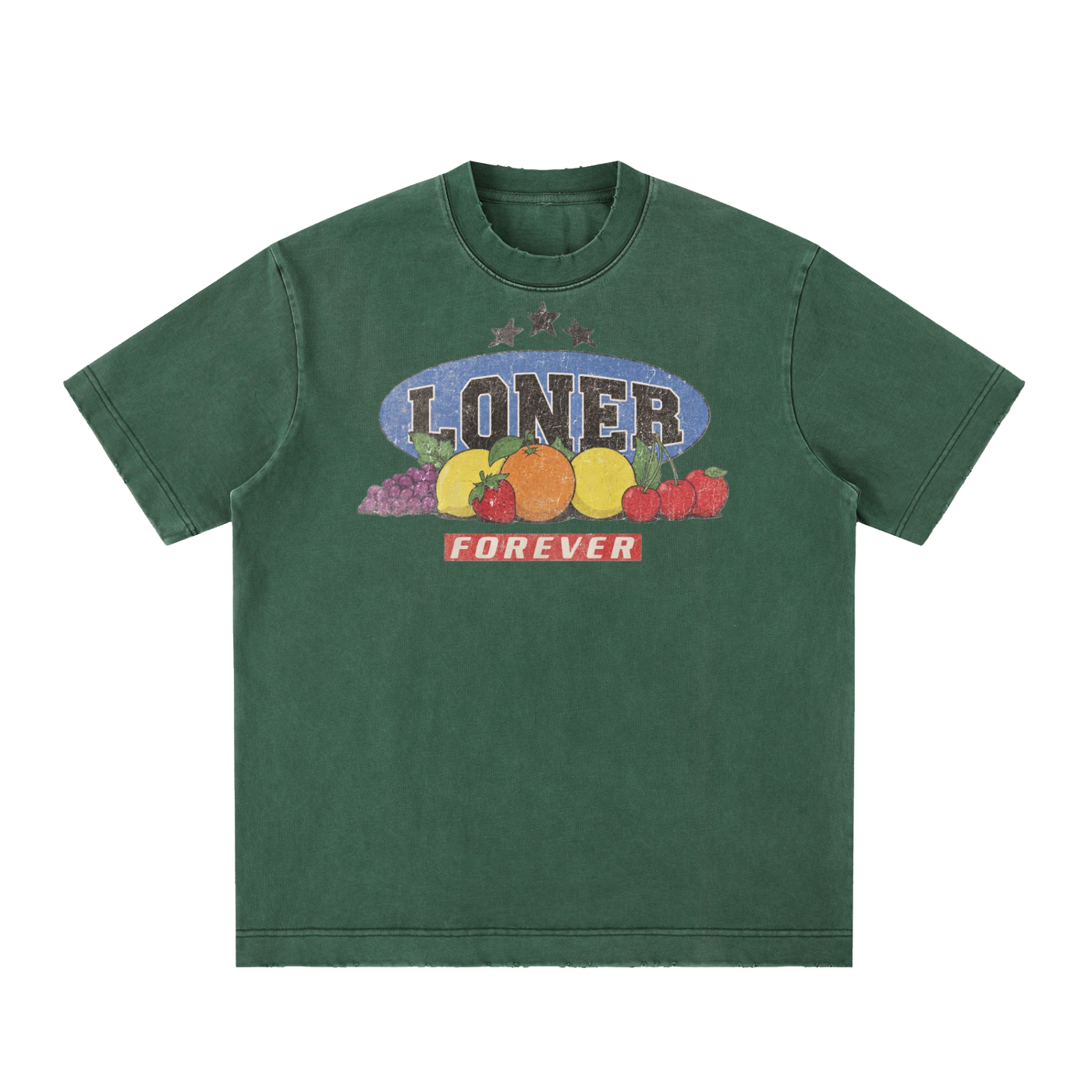 Heavyweight Vintage Washed Frayed T-Shirt