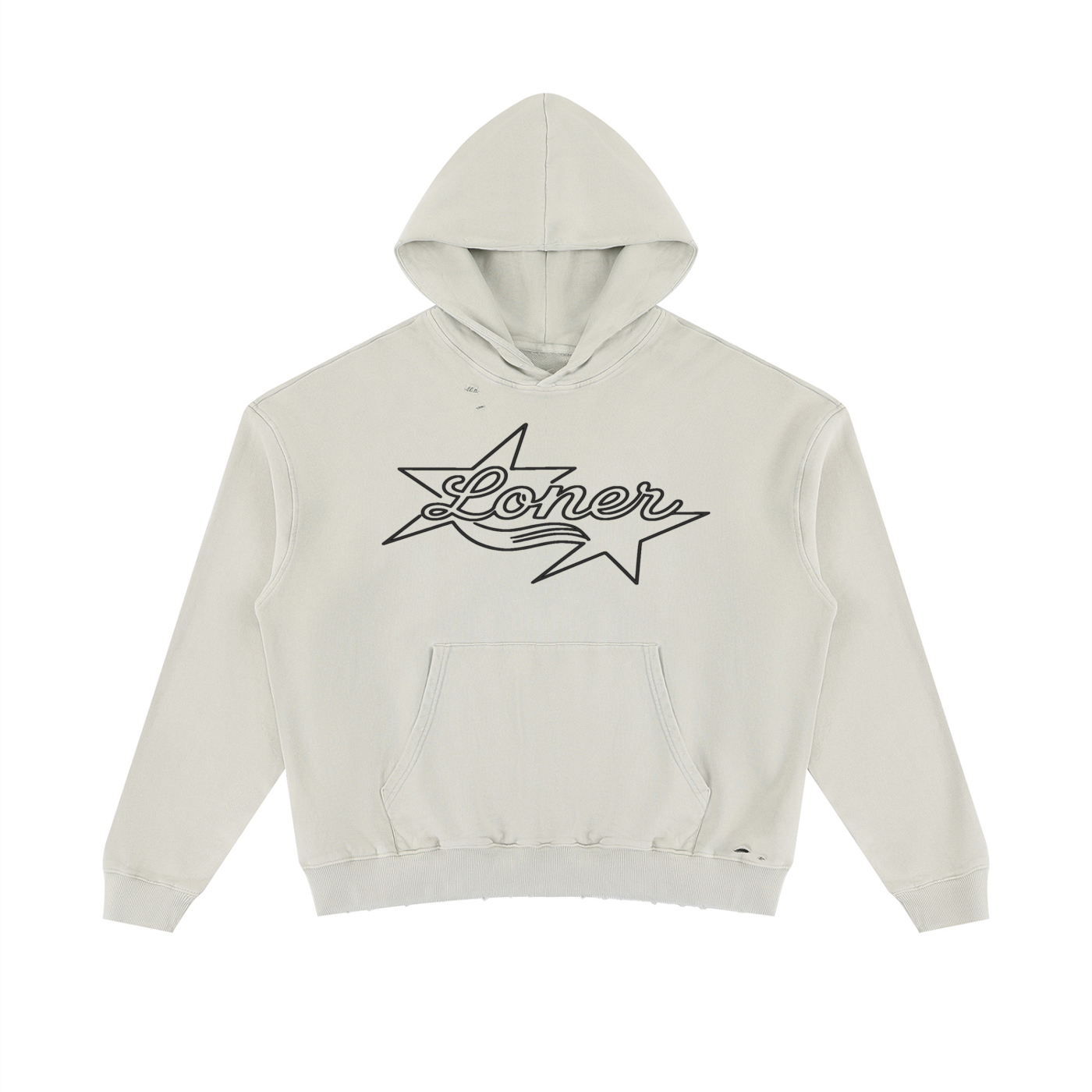 Unisex Mineral Wash Distressed Hoodie