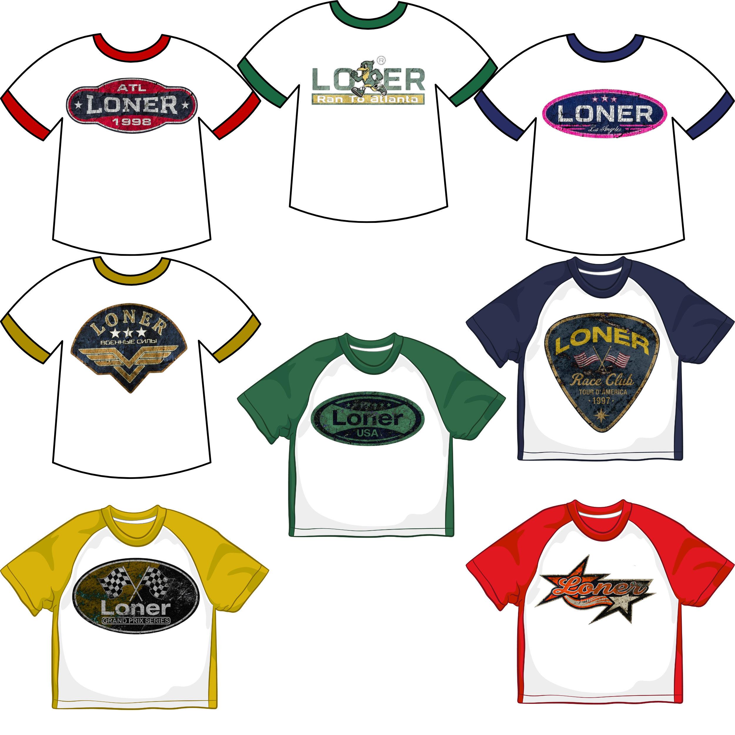 Vintage Loner t shirts