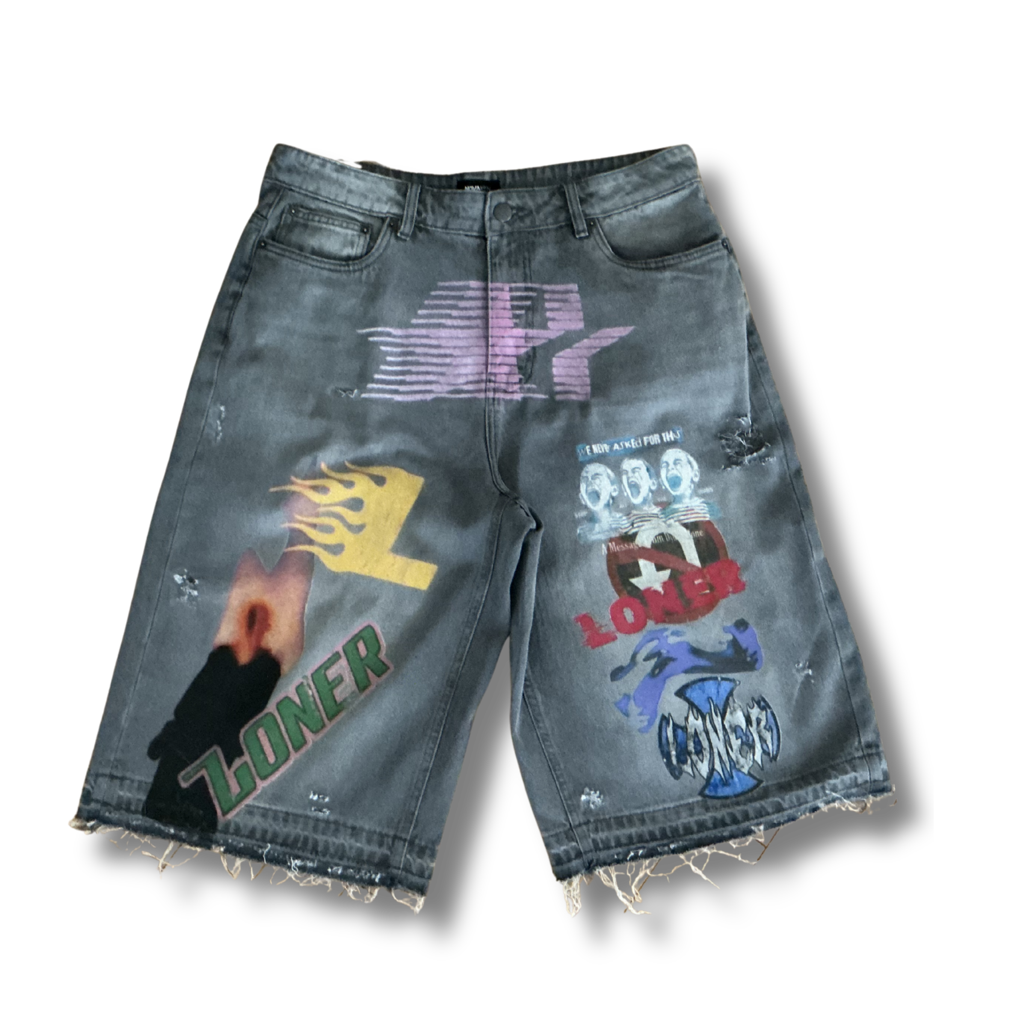 Baggy graffiti LONER jorts