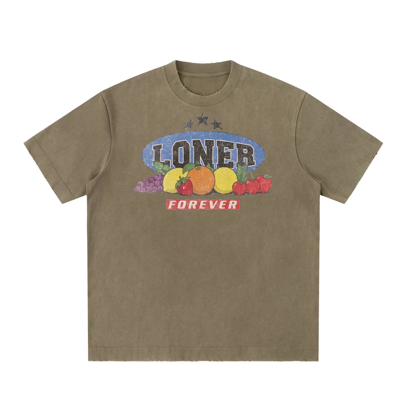 Heavyweight Vintage Washed Frayed T-Shirt