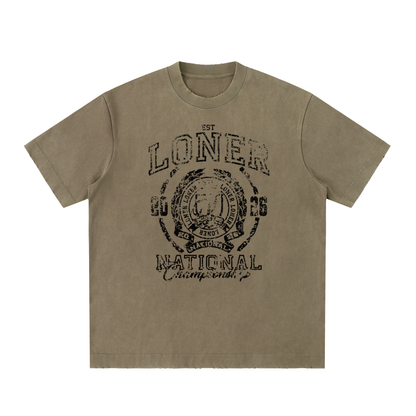 Heavyweight Vintage Washed Frayed T-Shirt