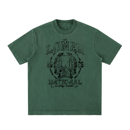 Heavyweight Vintage Washed Frayed T-Shirt