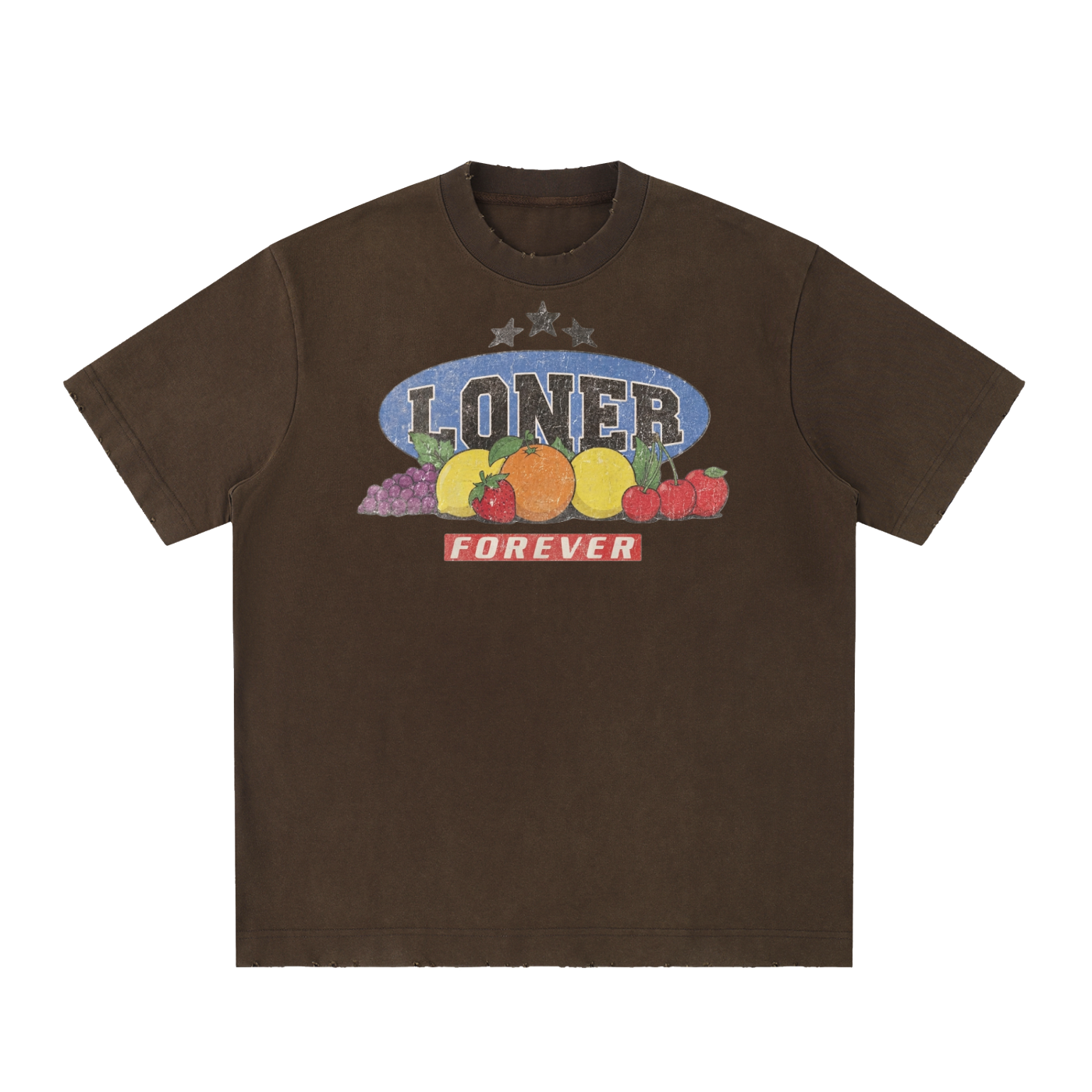 Heavyweight Vintage Washed Frayed T-Shirt