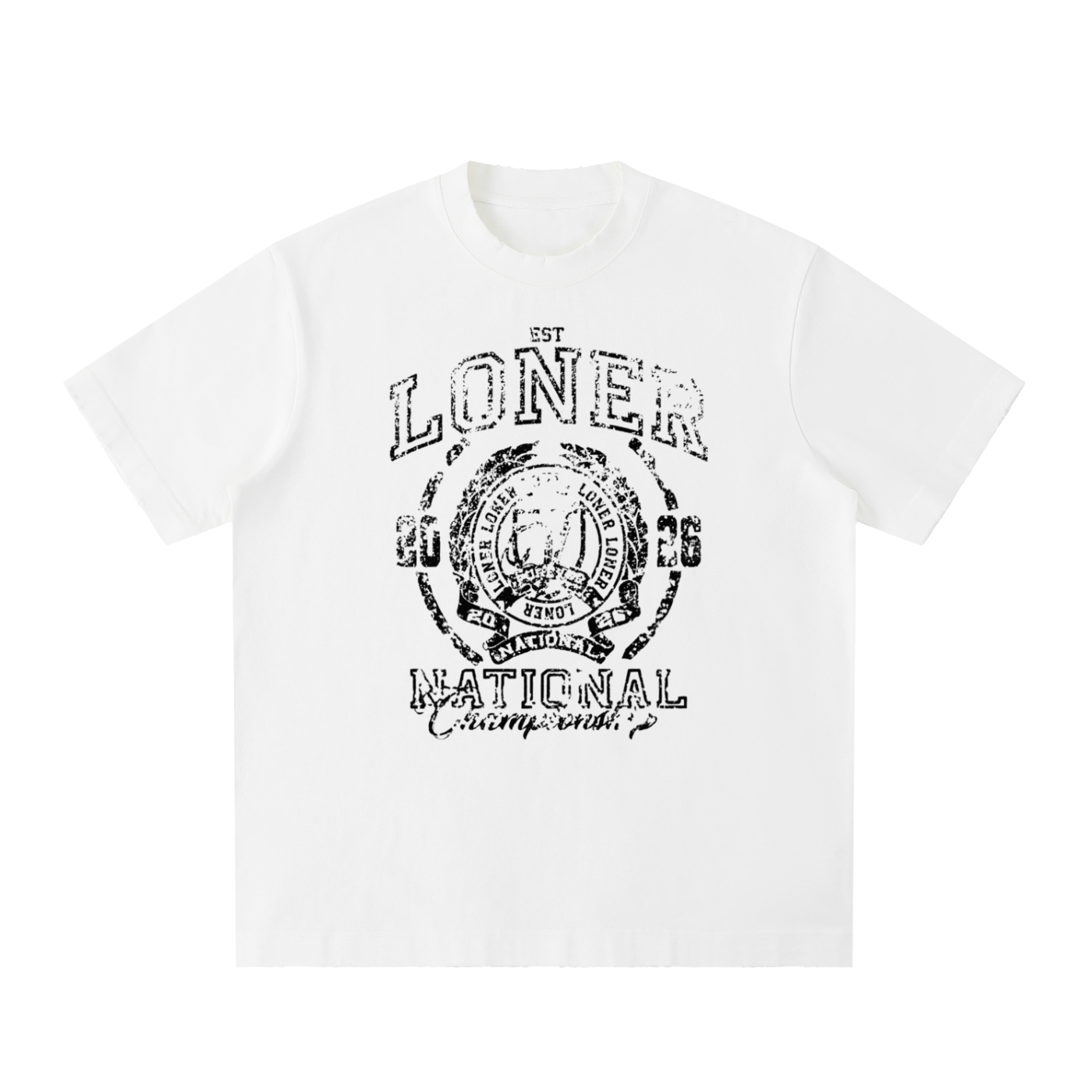 Heavyweight Vintage Washed Frayed T-Shirt